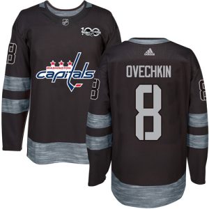 Herren Washington Capitals Eishockey Trikot Alex Ovechkin #8 Authentic Schwarz 1917-2017 100th Anniversary